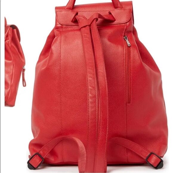 Longchamp Le Foulonne Leather Backpack / red - Picture 2 of 2